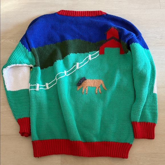 Vintage California Sweaters Kentucky Derby Sweater Peru - Picture 2 of 9